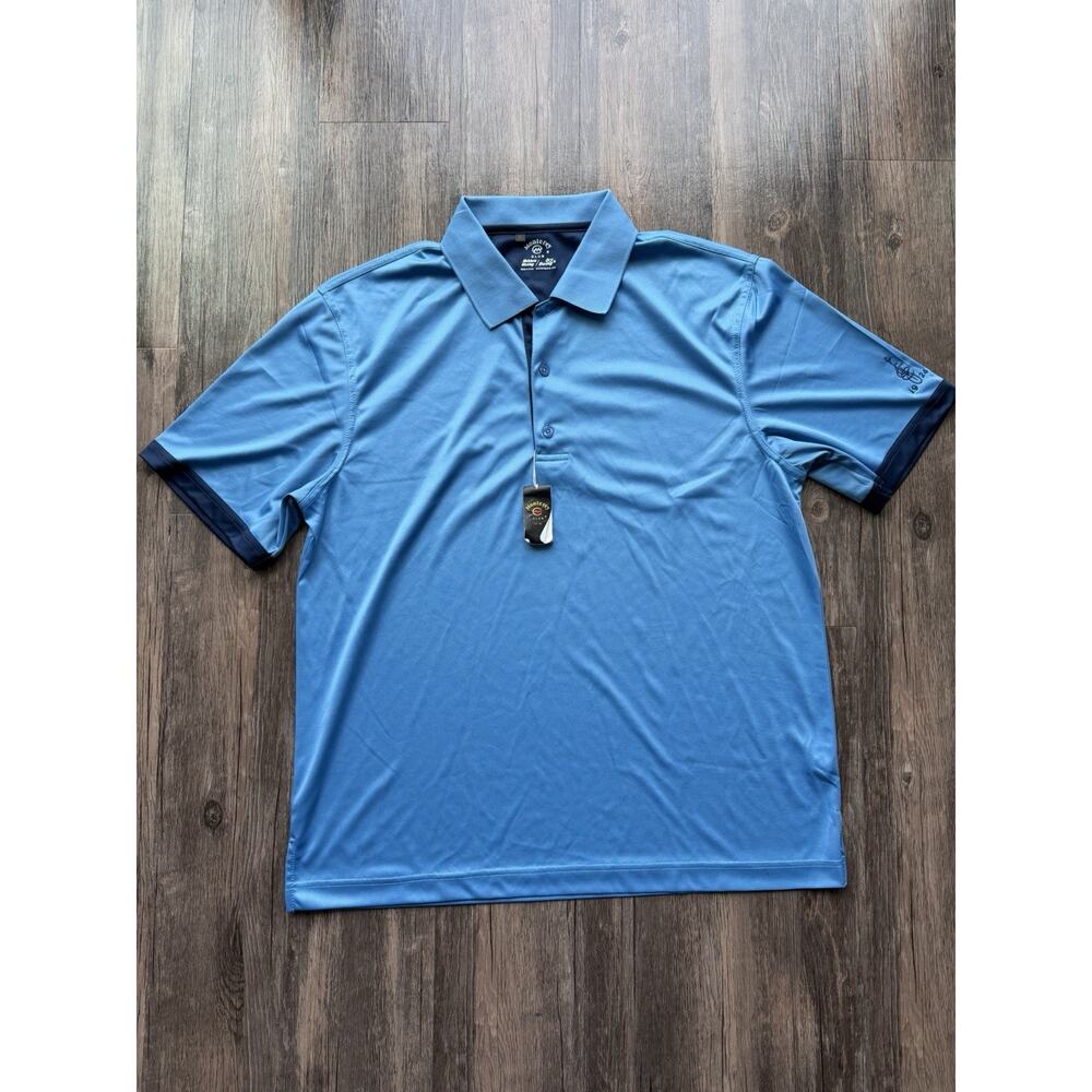 Monterey Club Golf Shirt Men’s L Blue Performance Polo Nike Under Armour Adidas